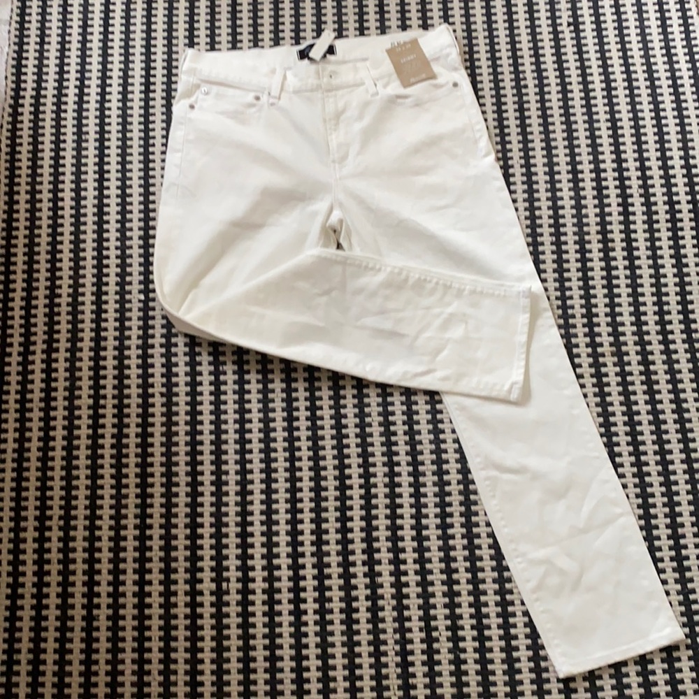 Madewell Cream/white Skinny Jeans